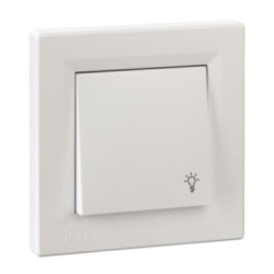 Przycisk światło p/t IP44 z ramką biały EPH0900221 ASFORA Schneider Electric