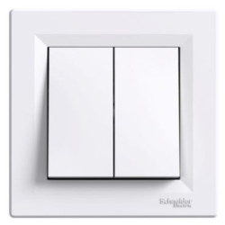 Łącznik podwójny schodowy p/t z ramką biały EPH0600321 ASFORA Schneider Electric