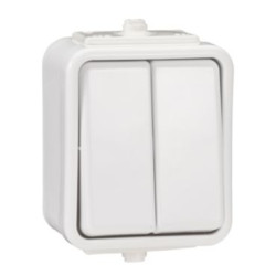 Łącznik podwójny natynkowy IP44 WNT500C01 biały Cedar Schneider Electric