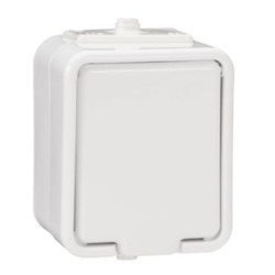 Gniazdo pojedyncze z uziemieniem natynkowe IP44 NT130H01 białe Cedar Schneider Electric