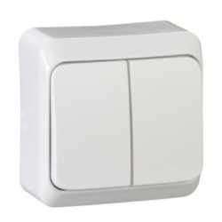 Łącznik podwójny natynkowy IP20 biały WDE001050 Prima Schneider Electric