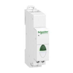 Lampka sygnalizacyjna 1-fazowa zielona 110-230V na szynę TH-35 A9E18321 Schneider Electric