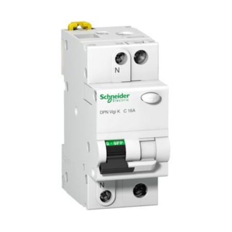 Wyłącznik różnicowoprądowy z członem nadprądowym VIGI K 2P B16A 30mA typ A A9D23616 Schneider Electric