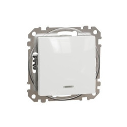 Łącznik pojedynczy SDD111101L biały podświetlany Sedna Design & Elements Schneider
