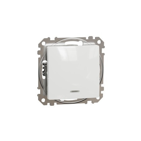 Łącznik pojedynczy SDD111101L biały podświetlany Sedna Design & Elements Schneider