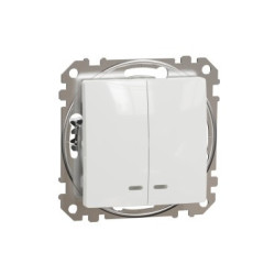 Łącznik podwójny podświetlany SDD111105L biały Sedna Design & Elements Schneider