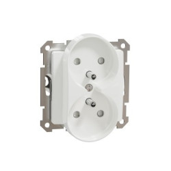 Gniazdo podwójne z/u SDD111275 białe Sedna Design & Elements Schneider