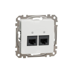 Gniazdo komputerowe SDD111452 UTP Kat.5e 2xRJ45 białe Sedna Design & Elements Schneider