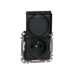 Gniazdo pojedyncze SDD214013 antracyt IP44 Sedna Design Schneider