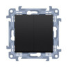 Łącznik podwójny podświetlany CW5BL.01/49 IP44 czarny mat Simon10 Kontakt-Simon