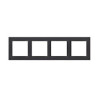 Ramka poczwórna CR4/49 czarny mat Simon10 Kontakt-Simon