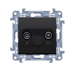 Gniazdo RTV końcowe CAK.01/49 czarny mat Simon10 Kontakt-Simon