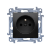 Gniazdo pojedyncze z/u CGZ1C.01/49 czarny mat Simon10 Kontakt-Simon