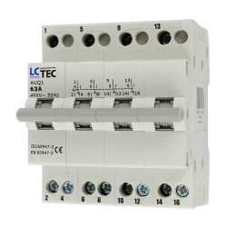 Przełącznik sieć-agregat 1-0-2 4P 63A AUQ1 497265 Lc-Tec