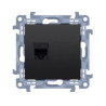 Gniazdo komputerowe RJ45 ekranowane C61E.01/49 czarny mat Simon10 Kontakt-Simon