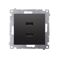Ładowarka 2xUSB DC2USB.01/49 czarny mat Simon54 Kontakt-Simon