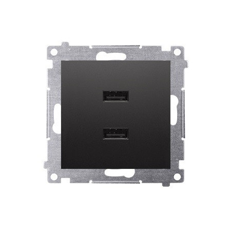 Ładowarka 2xUSB DC2USB.01/49 czarny mat Simon54 Kontakt-Simon