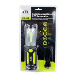 Latarka LED akumulatorowa 3W COB LW-1PB powerbank W-98523 KEL Plastrol