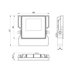 Naświetlacz LED ASPIRE 10W 1100lm 4,5K IP66 T-90626 Plastrol