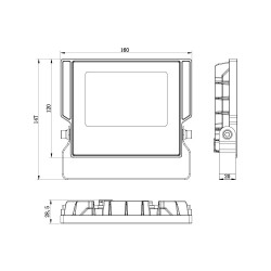 Naświetlacz LED ASPIRE 30W 3300lm 6K IP66 T-90623 Plastrol