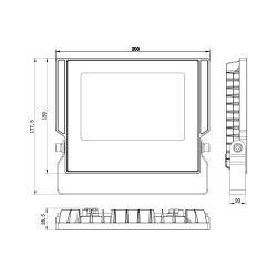 Naświetlacz LED ASPIRE 50W 5500lm 4,5K IP66 T-90622 Plastrol Naświetlacz LED ASPIRE 50W 5500lm 4,5K IP66 T-90622 Plastrol