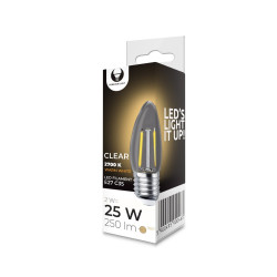 Żarówka LED Filament E27 C35 2W 230V 2700K 250lm T-90700 RTV0100001 Forever Light Żarówka LED Filament E27 C35 2W 230V 2700K 250lm T-90700 RTV0100001 Forever Light