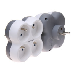 Rozgałęźnik 4x2p+z biały R-41 W-99762 Plastrol