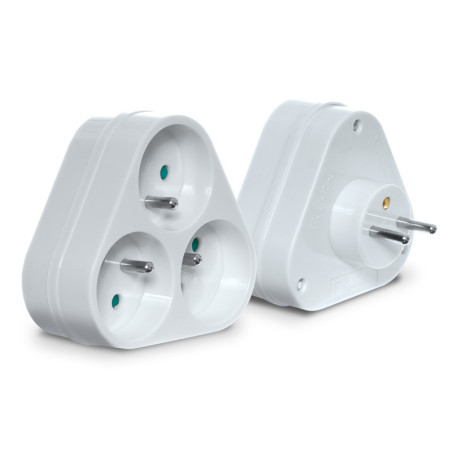 Rozgałęźnik 3x2p+z biały R-36P W-97740 Plastrol