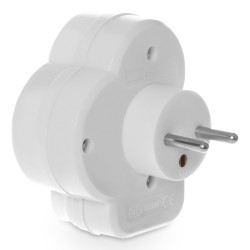 Rozgałęźnik wtyczkowy z wyłącznikiem R-12WS biały W-01143 Plastrol