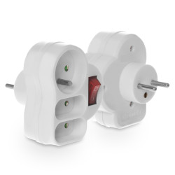 Rozgałęźnik wtyczkowy z wyłącznikiem R-12WS biały W-01143 Plastrol