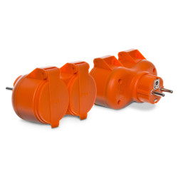 Rozgałęźnik podwójny IP44 pomarańczowy R-270P W-97745 Plastrol