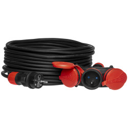 Przedłużacz budowlany 30m PS-X3/54 3x2,5 EXTREM czarny W-98971 Plastrol