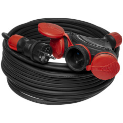 Przedłużacz budowlany 30m PS-X3/54 3x2,5 EXTREM czarny W-98971 Plastrol Przedłużacz budowlany 30m PS-X3/54 3x2,5 EXTREM czarny W-98971 Plastrol