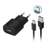 Ładowarka sieciowa USB + kabel USB-C TC-01 czarna T-90632 Forever