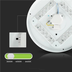 Plafoniera LED 36W 3900lm zmienne kolory 3/4/6,4K mleczna SKU217609 VT-8436 V-TAC