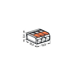 Złączka instalacyjna 3x uniwersalna Compact (blister 12 szt.) Wago Złączka instalacyjna 3x uniwersalna Compact (blister 12 szt.) Wago