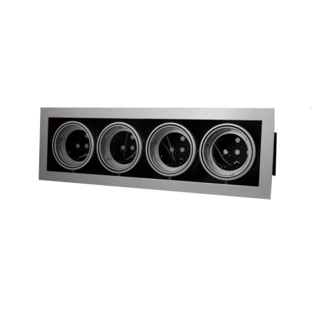Oprawa downlight p/t SQUERTO 4 12V 4x50W AR111 G53 DLSQU0450QR04WO Belight