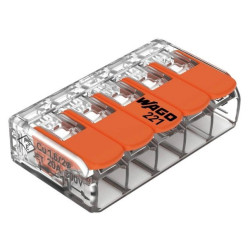 Złączka instalacyjna 5x Compact 221-415/995-008 (blister 8 szt.) Wago