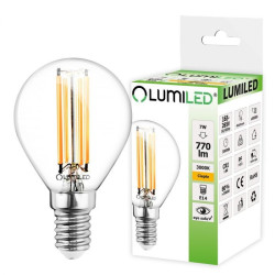 Żarówka LED E14 filament kulka 7W 770lm 3K LEDZARMI305 Lumiled