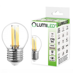 Żarówka LED E27 filament kulka 7W 770lm 4K LEDZARMI320 LumiLED