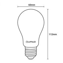 Żarówka LED E27 filament bulb A60 11W 1521lm 3K LUMLEDJ0121 LumiLED