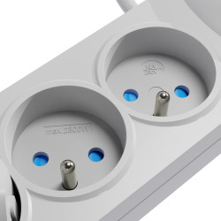 Przedłużacz z filtrem 5-GN+2xUSB 3m szary AX5/PRO/USB/3M/SZARY