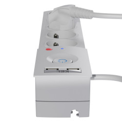 Przedłużacz z filtrem 5-GN+2xUSB 5m szary W-100042 Kel Plastrol