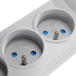 Przedłużacz z filtrem 5-GN+2xUSB 5m szary AX5/PRO/5M/SZARY Plastrol Przedłużacz z filtrem 5-GN+2xUSB 5m szary AX5/PRO/5M/SZARY Plastrol
