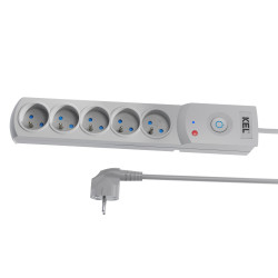 Przedłużacz z filtrem 5-GN+2xUSB 5m szary AX5/PRO/5M/SZARY Plastrol Przedłużacz z filtrem 5-GN+2xUSB 5m szary AX5/PRO/5M/SZARY Plastrol