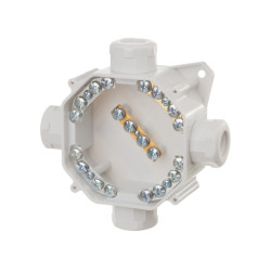 Puszka n/t hermetyczna 80x80 IP67 z wkładem 5x4 szara 0298-00 Elektro-Plast Nasielsk