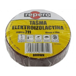 Taśma izolacyjna 19x20 brązowa gr. 0,13mm Repero 711 SUPER