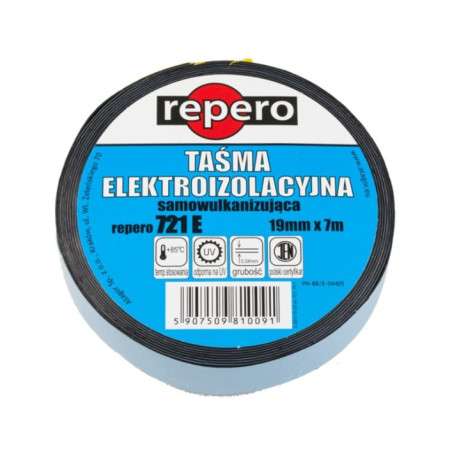 Taśma samowulkanizująca 19x7 czarna Repero 721 WTE721EX-0019-07