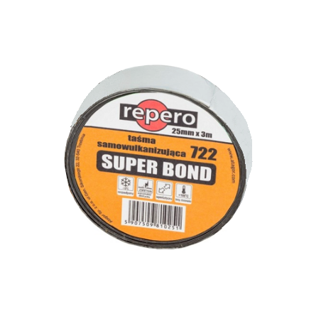 Taśma samowulkanizująca 25x3 czarna Repero 722 SUPER BOND