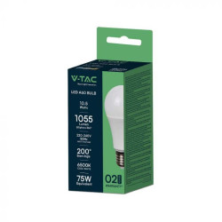 Żarówka LED E27 mleczna 10,5W 1055lm zimna 6,5K A65 SKU217351 V-TAC